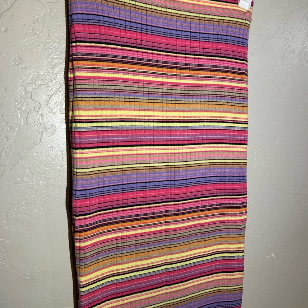Rip Curl Palapa Ribbed‎ Colorful Stripe Midi Skirt - Picture 5 of 8